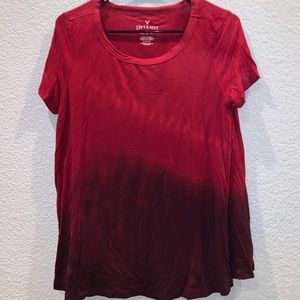 red ombré top